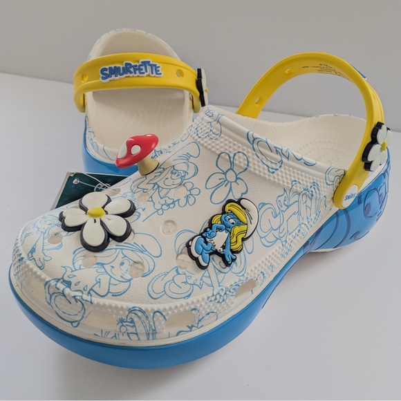 CROCS Shoes - Smurfette Platform Crocs Collab